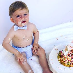 Cake smash outfit seer sucker